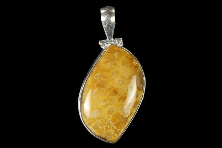 Million Year Old Fossil Coral Pendant - Indonesia #144178